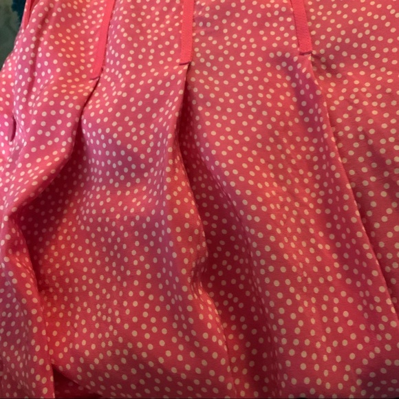 Pendleton 100% SILK hot pink & white TINY polka dot w pink grosgrain trim Sz 6 - Picture 6 of 13